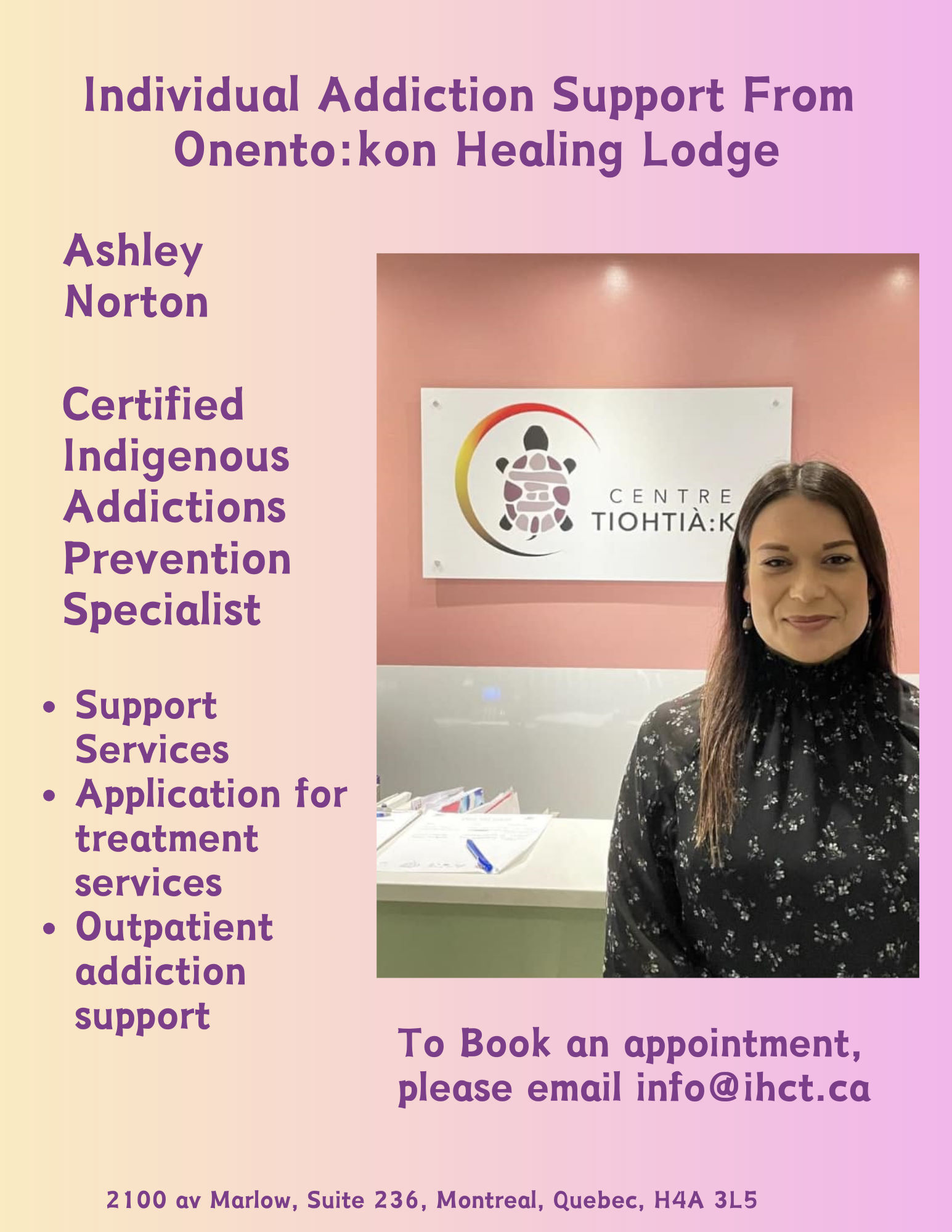 Individual Addiction Support From Onentokon Healing Lodge